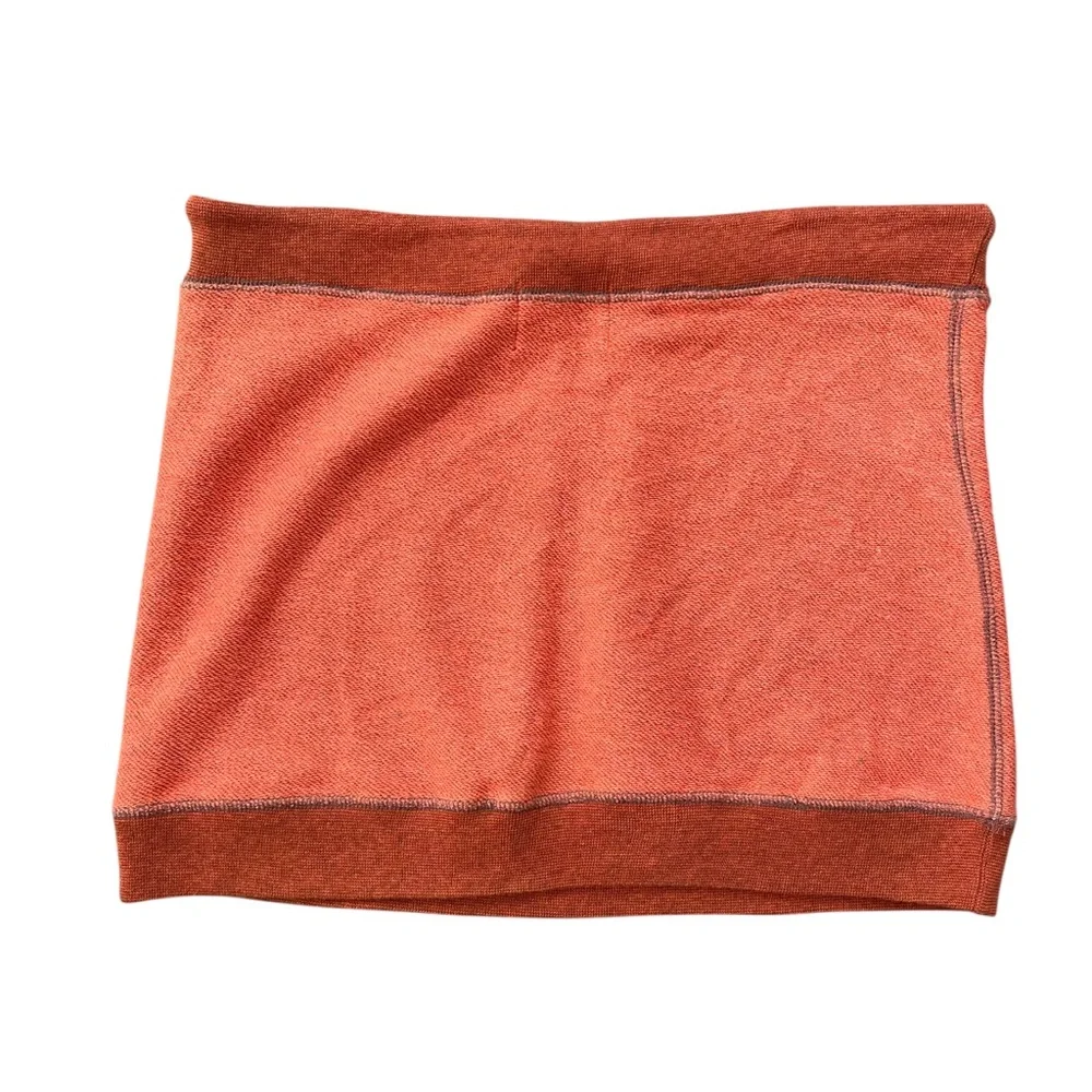 Monrow Y2K Orange Terry Cloth Low Rise Mini Skirt M Beach Summer